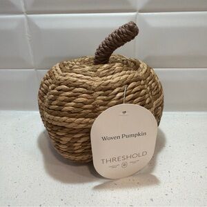 Threshold Woven Rope Pumpkin Decor - Natural Brown NEW